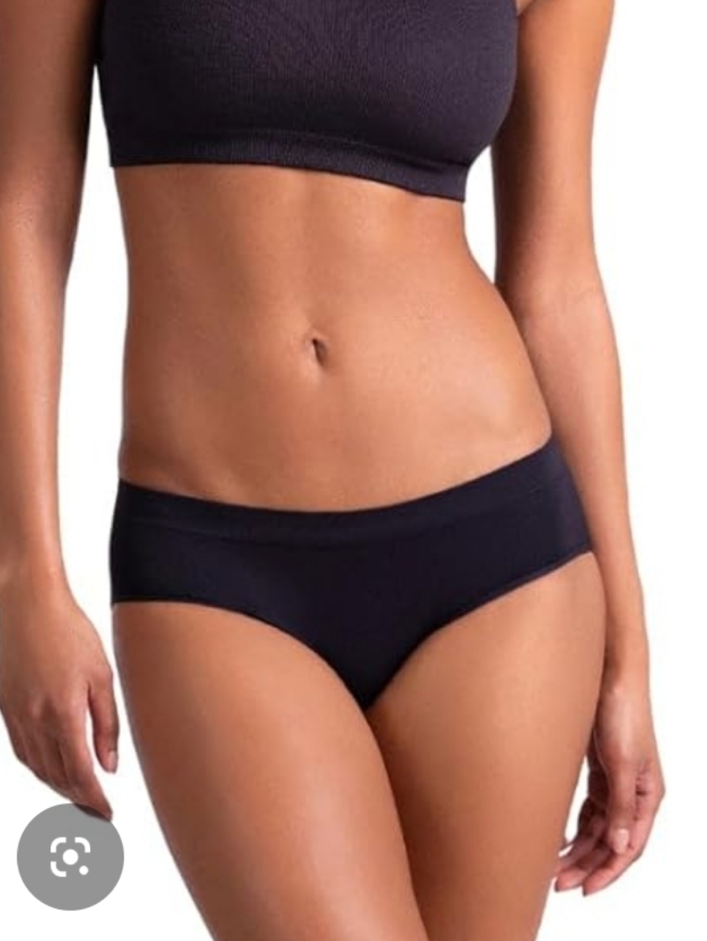 NWOT Attributes Hipster Briefs - Black/Very Dark Grey